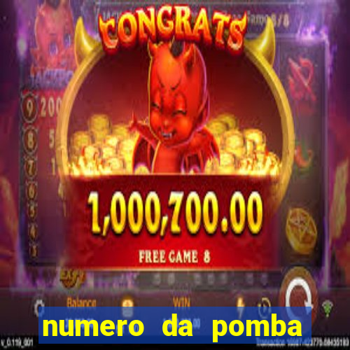 numero da pomba jogo do bicho