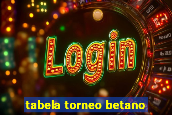 tabela torneo betano